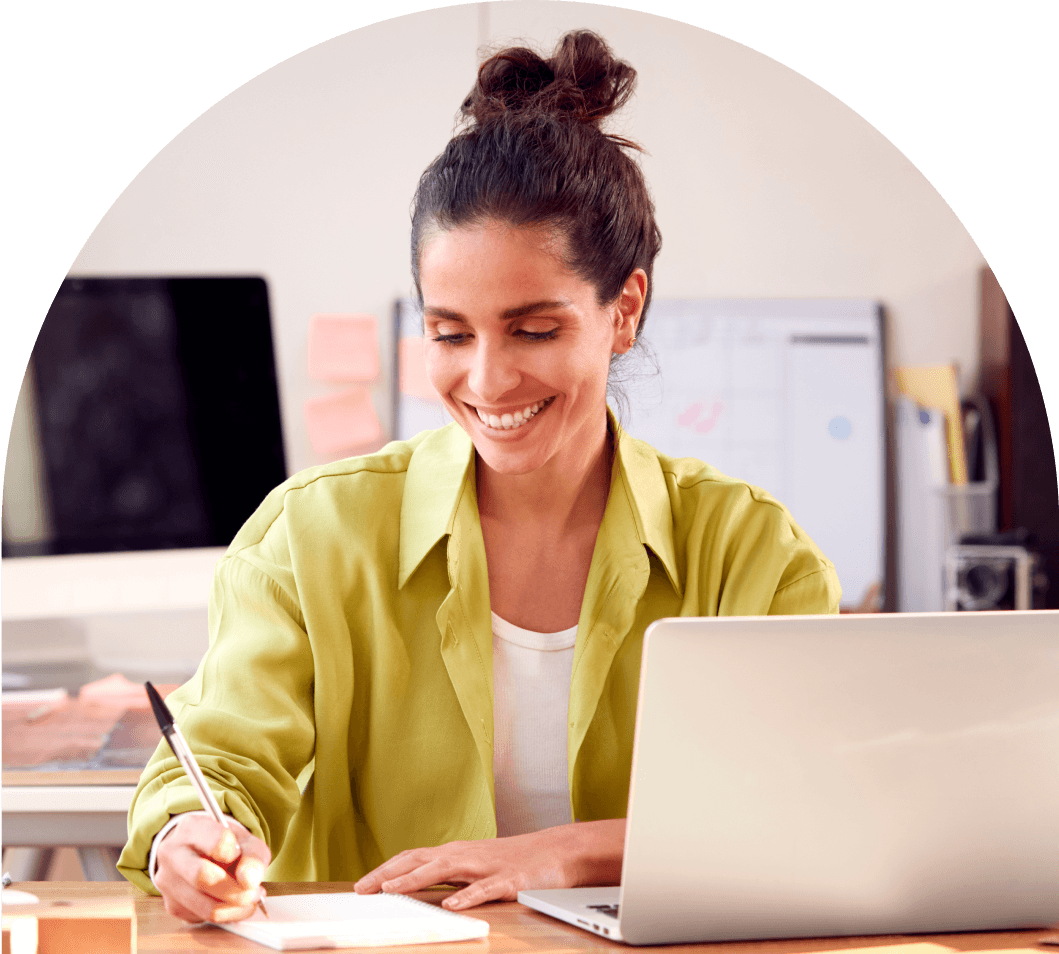Person working on laptop