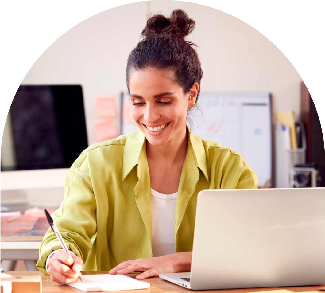 Person working on laptop
